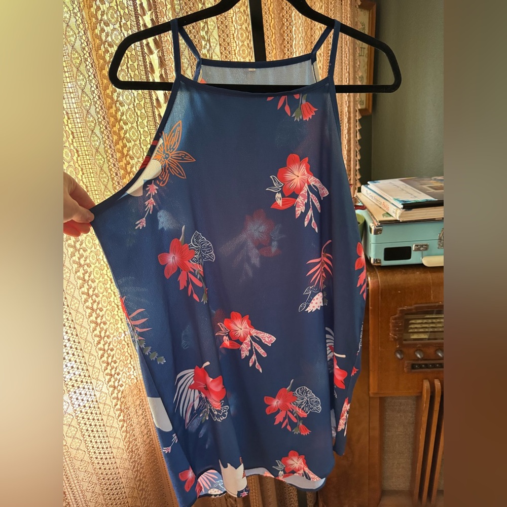 Floral Navy Blue Dress
